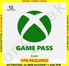Xbox Game Pass Core 12 meses Live Gold com VPN comprar usado  Enviando para Brazil