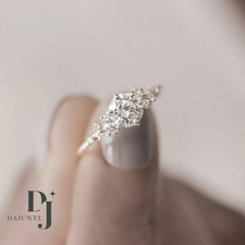 Moissanite cluster engagement for sale  Jamaica