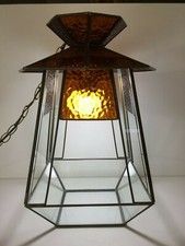 Lanterna pendurada de vitral vintage, abajur retrô em forma de pagode, 18" T comprar usado  Enviando para Brazil
