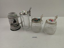 Bierkrüge glas zinndeckel gebraucht kaufen  Burgstädt