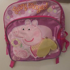 Mochila Peppa Pig Fada Mágica Meninas Rosa Corações Brancos Rosa Roxa Mochila, usado comprar usado  Enviando para Brazil