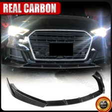 Spoiler labial dianteiro de fibra de carbono real compatível com Audi S3 8V A3 SLINE 2017-2021 comprar usado  Enviando para Brazil
