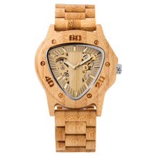 Relógio masculino de madeira natureza movimento mecânico automático pulseira de madeira relogio masculino comprar usado  Enviando para Brazil
