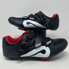 Usado, Sapatos de ciclismo Peloton tamanho 43 preto vermelho branco exercício interno bicicleta clipe em sapatos comprar usado  Enviando para Brazil