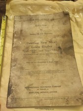 Instruction manual deering for sale  BURTON-ON-TRENT