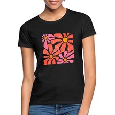 Retro blumen rosa gebraucht kaufen  Leipzig