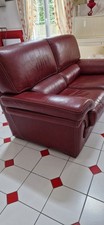 Canape cuir rouge d'occasion  Villecresnes