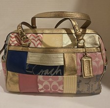 Coach patchwork shoulder for sale  Geneva