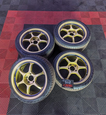 Usado, Conjunto de rodas escalonadas Advan RG1 17" 5x114.3 7.5JJ + 8.5J ouro e azul comprar usado  Enviando para Brazil