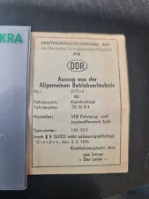 Ddr simson betriebserlaubnis gebraucht kaufen  Plauen