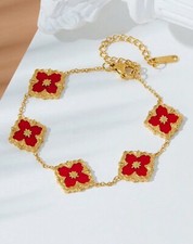 Bracelet fleurs rouge d'occasion  Artix
