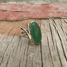 Anel de prata esterlina 925 Green Aventurine, anel de prata feito à mão presente para ela comprar usado  Enviando para Brazil