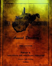 Publicidade da Associação de Atacadistas de Cerveja West Virginia Diretório Anual 1963 comprar usado  Enviando para Brazil
