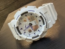 Relógio masculino Casio G-Shock GA-100A branco - Resistente a choques, 200M resistente à água comprar usado  Enviando para Brazil