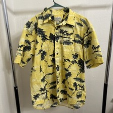 🔥Camisa Havaiana de Botão Cabela | Palmeiras de Praia | Masculina Grande Amarela comprar usado  Enviando para Brazil
