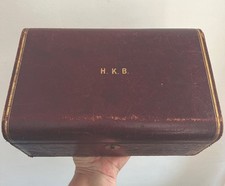 Antique leather bound for sale  BRIXHAM