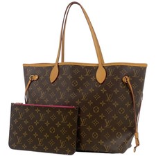 Używany, Louis Vuitton Neverfull MM Tote Bag Monogram Brązowa Fuksja (różowa) M... na sprzedaż  Wysyłka do Poland