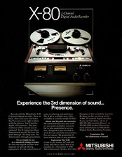 Antigo MITSUBISHI X-80 REVISTA IMPRESSA ANÚNCIO Gravador de Áudio Digital Pinup de Fita Analógica comprar usado  Enviando para Brazil