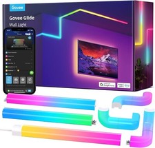 Luzes de parede LED RGBIC Govee Glide, sincronização de música decoração para casa barra de luz LED comprar usado  Enviando para Brazil