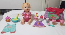 Boneca Hasbro Baby Alive Baby All Gone 2011 colher iogurte morango leite banana  comprar usado  Enviando para Brazil