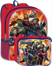 NOVA MOCHILA MARVEL AVENGERS 16" COM KIT DE ALMOÇO ÚLTIMA! FRETE GRÁTIS! comprar usado  Enviando para Brazil