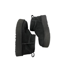 Botas de tornozelo UGG Classic ultra mini plataforma camurça preta forrada shearling comprar usado  Enviando para Brazil