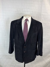Blazer masculino de veludo de algodão preto feito sob medida OUTONO/INVERNO 44R US$ 395 comprar usado  Enviando para Brazil
