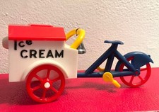 IDEAL EUA vintage plástico rígido VENDEDOR DE SORVETE carrinho de comida de bicicleta com sino comprar usado  Enviando para Brazil
