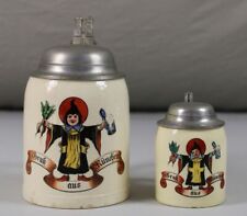 2 canecas de cerveja antigas Munich Kindl grés - Frauenkirche como prensa de polegar /S99 comprar usado  Enviando para Brazil