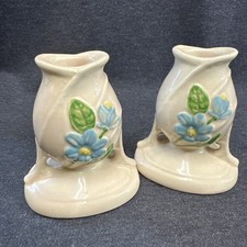 Castiçais vintage casco cerâmica azul floral H-24 EUA conjunto de 2 G5 comprar usado  Enviando para Brazil