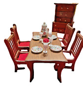 Wooden dollhouse dining for sale  San Mateo