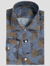 Camisa masculina Barba Napoli multicolorida de linho B62 comprar usado  Enviando para Brazil