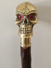 Brass skull walking for sale  GOSPORT
