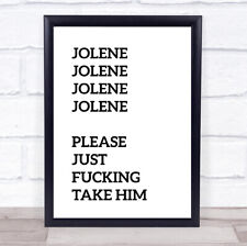 Funny jolene song for sale  UK