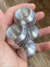 Antigo Pr 2 Castiçais de Alumínio Tornados Era de Máquina MCM Fabricado por Machinist Industrial, usado comprar usado  Enviando para Brazil