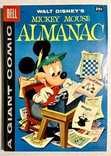 Dell Mickey Mouse Almanaque #1 Disney 1957 Quadrinhos Gigante Tamanho F+ 6.5 Carl Barks Art, usado comprar usado  Enviando para Brazil