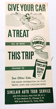 década de 1950? SINCLAIR ÓLEO "AUTO TOUR SERVICE" "Informações Importantes" FLYER...BOM!, usado comprar usado  Enviando para Brazil