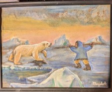 Original eskimo painting for sale  Harbert