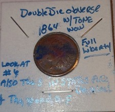 1864 toned d.d for sale  Woodward