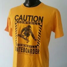 Usado, Camiseta Downhill Skateboarder Longboard Bliss Gold Skate Caution Goldenrod comprar usado  Enviando para Brazil