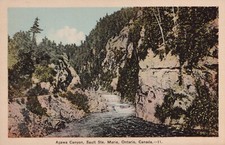Pocztówka Kanada Ontario Agawa Canyon Sault Ste Marie ok. 1928 rzeka rapids góra na sprzedaż  Wysyłka do Poland