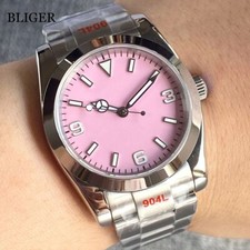 Relógio masculino automático polido BLIGER 36mm NH35 pulseira de ostra MIYOTA PT5000 rosa comprar usado  Enviando para Brazil