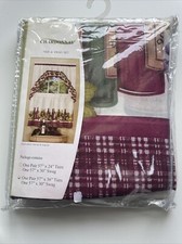 Cortina de cozinha estampada em garrafa Chardonnay, 57x36 e 57x30 polegadas comprar usado  Enviando para Brazil