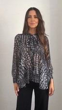Monsoon monochrome chiffon for sale  CHIGWELL
