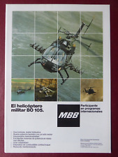 5/1985 PUB MBB BO 105 MILITARY HELICOPTER HELICOPTERO ORIGINAL SPANISH AD, usado comprar usado  Enviando para Brazil
