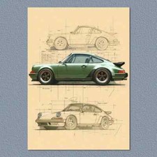Stampa tela porsche usato  Italia