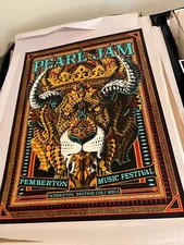 Pôster Pearl Jam Pemberton 2016 Bioworkz Rei Leão 18x25! comprar usado  Enviando para Brazil