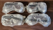 Usado, 4 óculos de segurança líquido respingos laboratório, trabalho, corte de grama, proteção para os olhos para comer ervas daninhas comprar usado  Enviando para Brazil