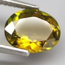 Usado, 1,74 ct. Turmalina Natural Verde Amarelo Oval Moçambique Lindo Piscando! comprar usado  Enviando para Brazil
