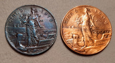 5 centesimi 1909 usato  Parma